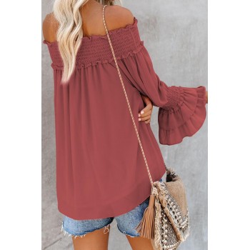 Red Longing For You Off The Shoulder Top
